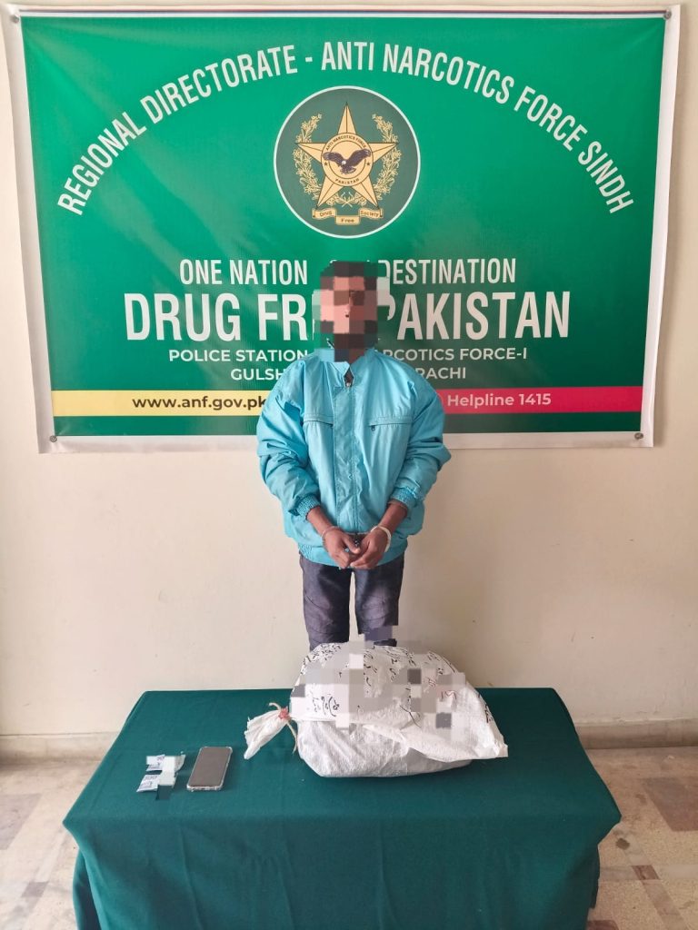 اے این ایف,7کاروائیوں کےدوران 2 خواتین سمیت 8 ملزمان گرفتار ANF