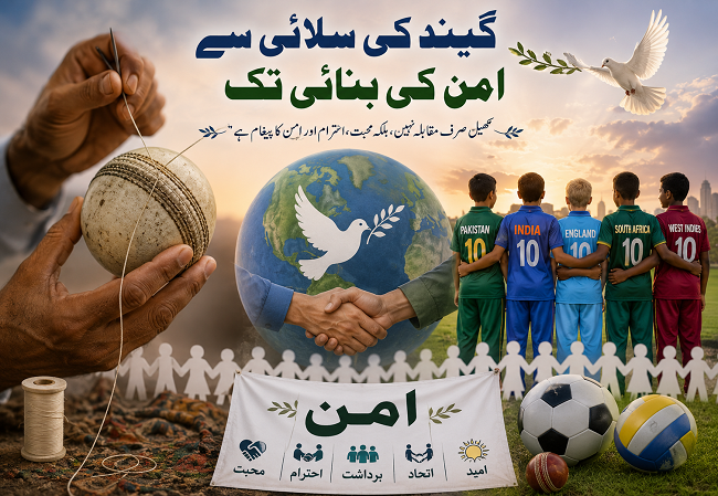 گیند کی سلائی سے امن کی بنائی تک